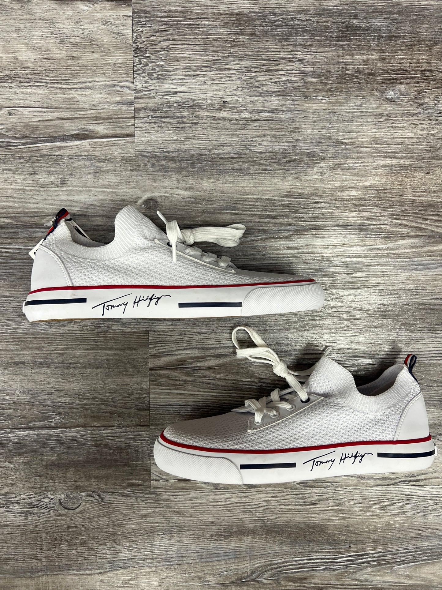 White Shoes Sneakers Tommy Hilfiger, Size 8.5