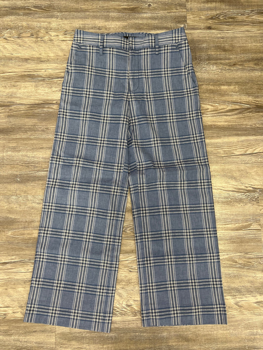 Plaid Pattern Pants Wide Leg Banana Republic, Size 0