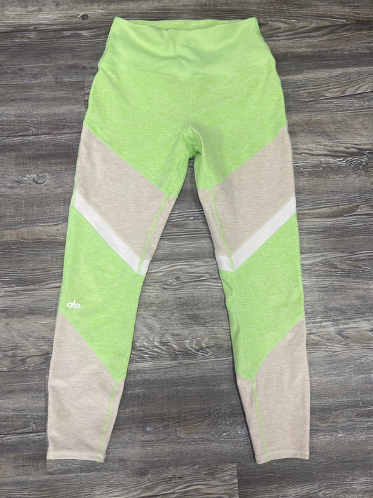 Green & Tan Athletic Leggings Alo, Size S