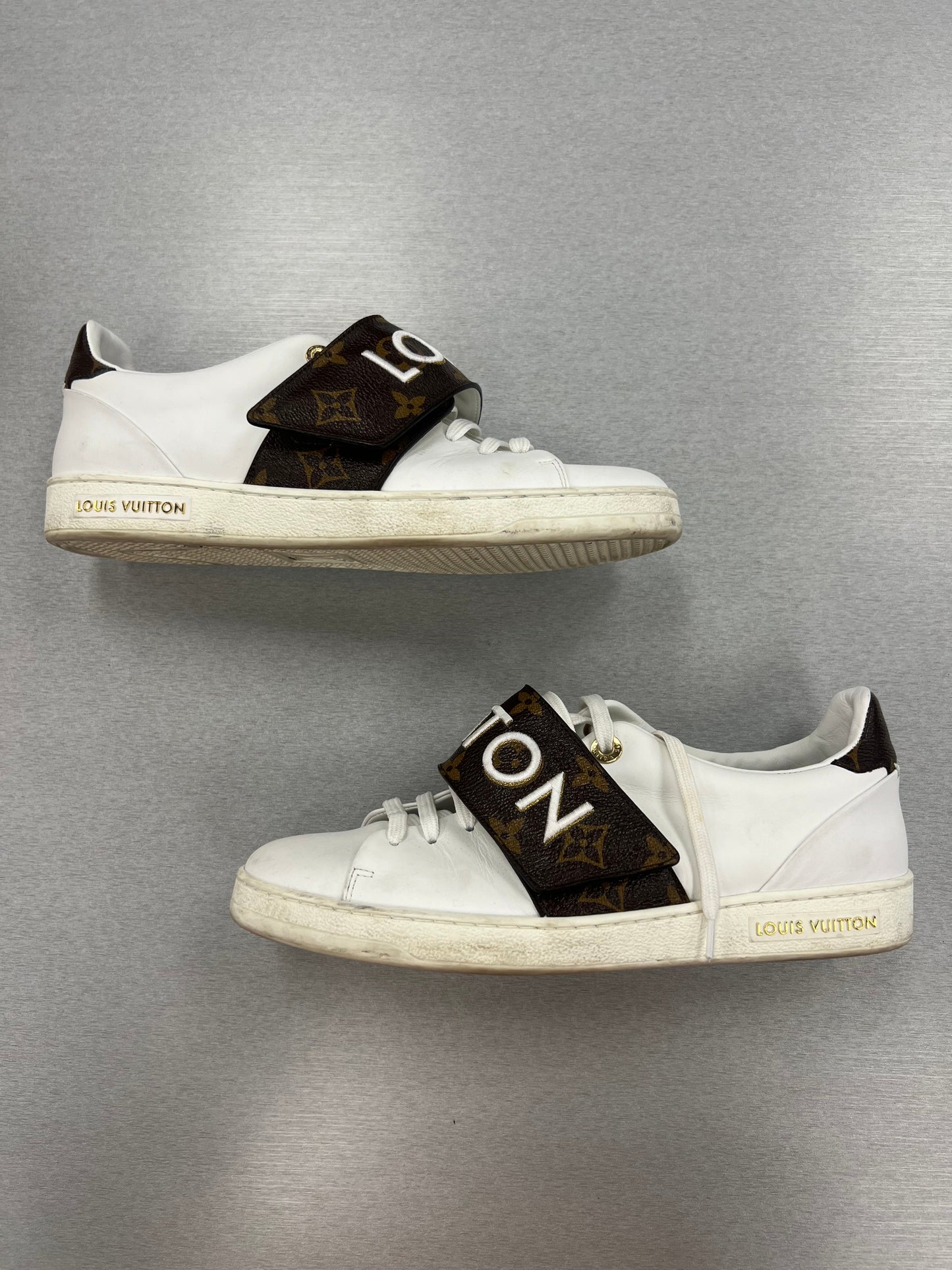 White Shoes Luxury Designer Louis Vuitton, Size 8