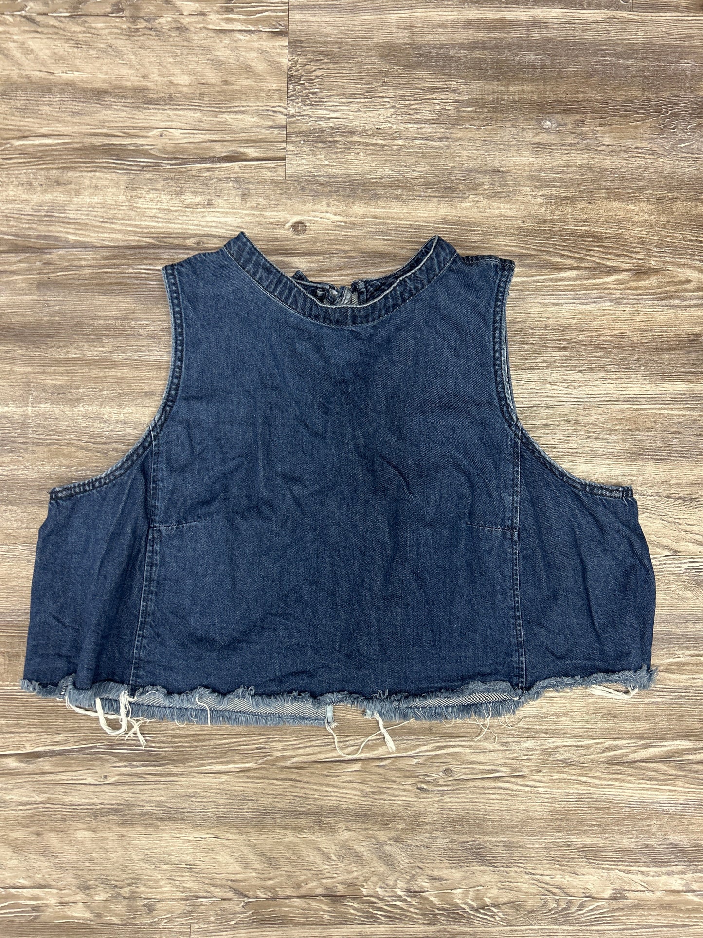 Top Sleeveless By Pilcro In Blue Denim, Size: Xl