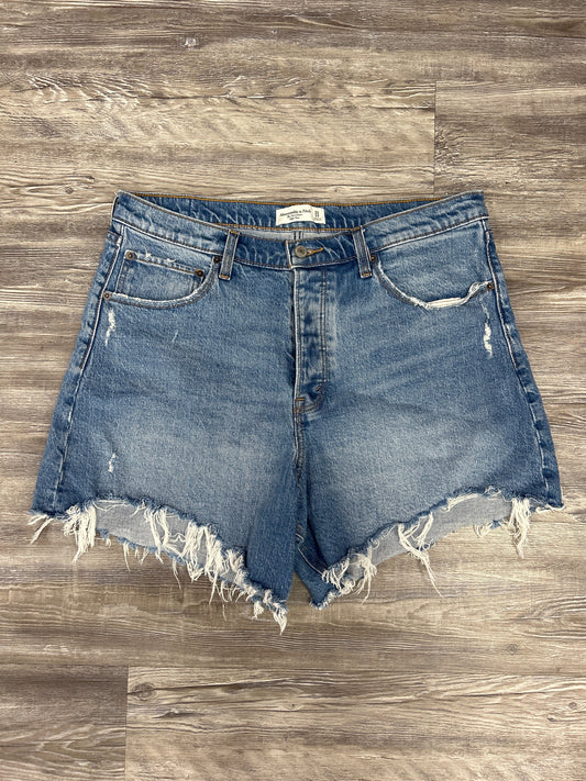 Shorts By Abercrombie And Fitch In Blue Denim, Size: 14