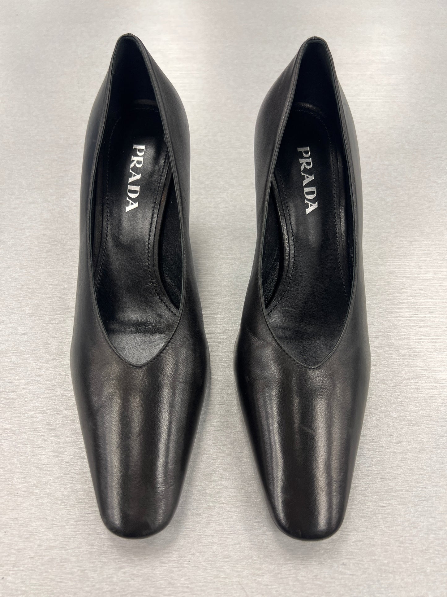 Black Shoes Luxury Designer Prada, Size 7