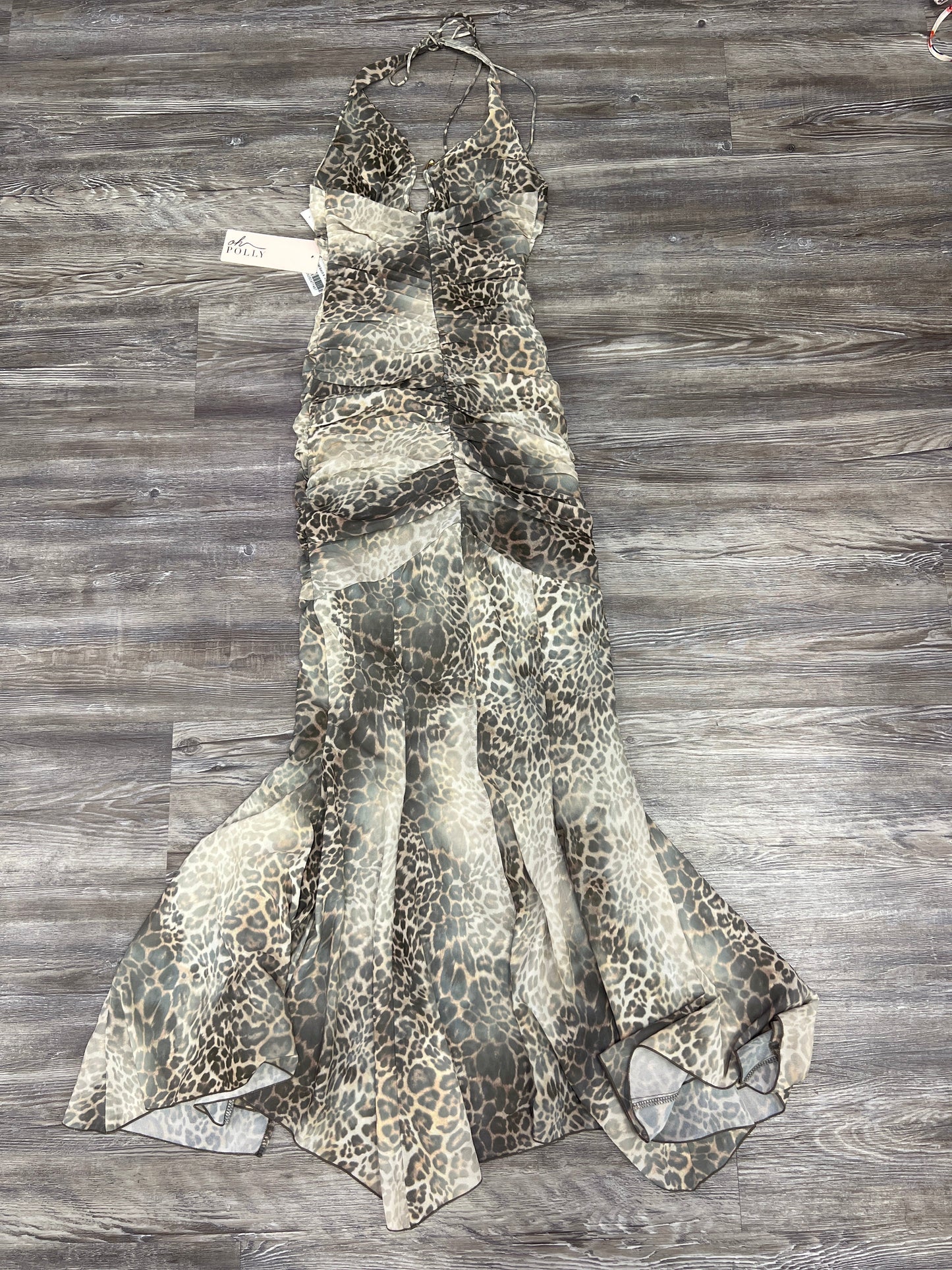 Dress Party Long By Oh Polly In Snakeskin Print, Size: 4