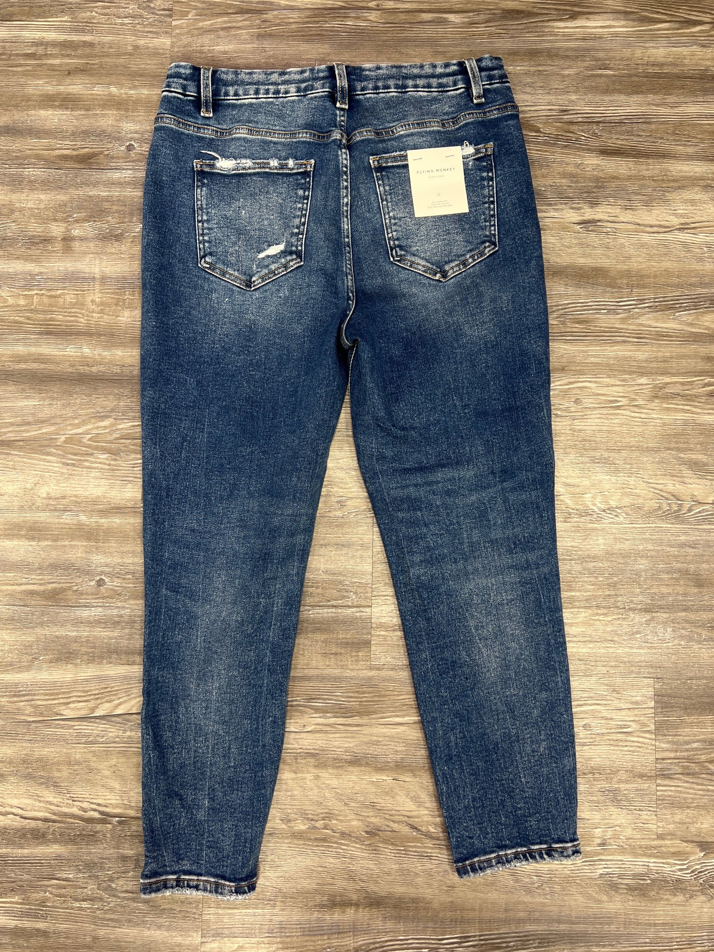 Blue Denim Jeans Skinny Flying Monkey, Size 14petite