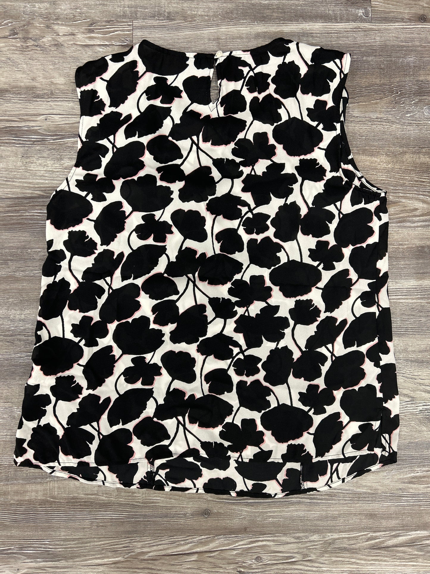 Top Sleeveless By Talbots In Black & White, Size: S