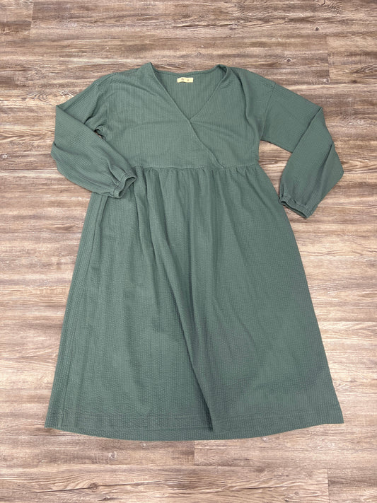 Dress Casual Midi By Madewell In Teal, Size: M