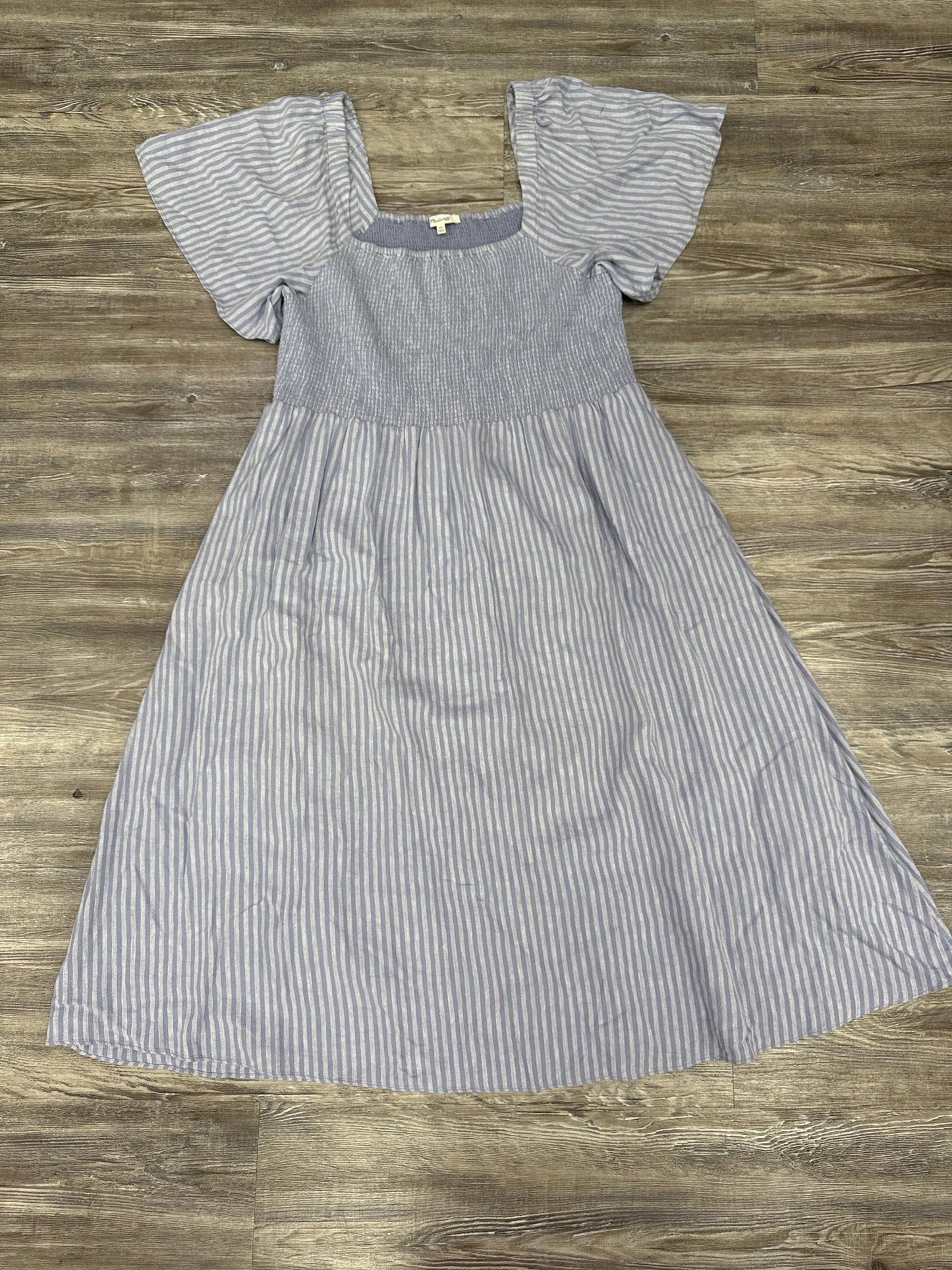 Dress Casual Maxi By Madewell In Blue & Cream, Size: Xxl