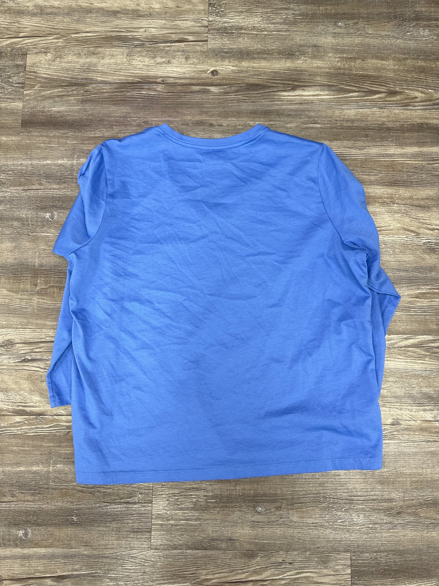 Top Long Sleeve Basic By Lands End In Blue, Size: L