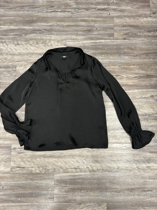 Top Long Sleeve By Paige In Black, Size: M