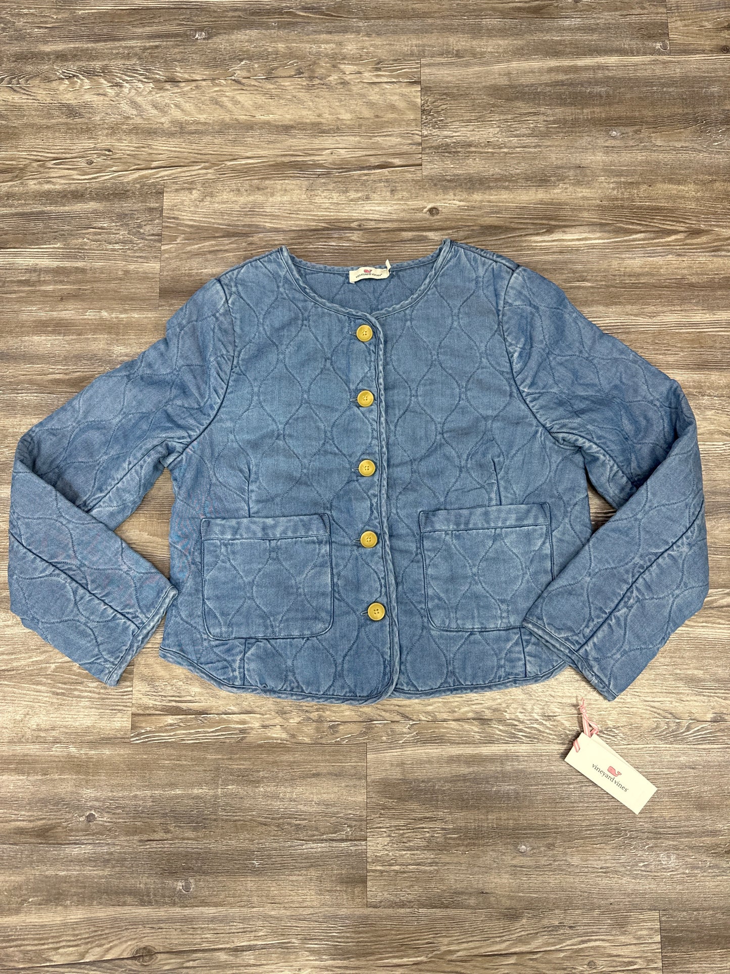 Jacket Denim By Vineyard Vines In Blue Denim, Size: M