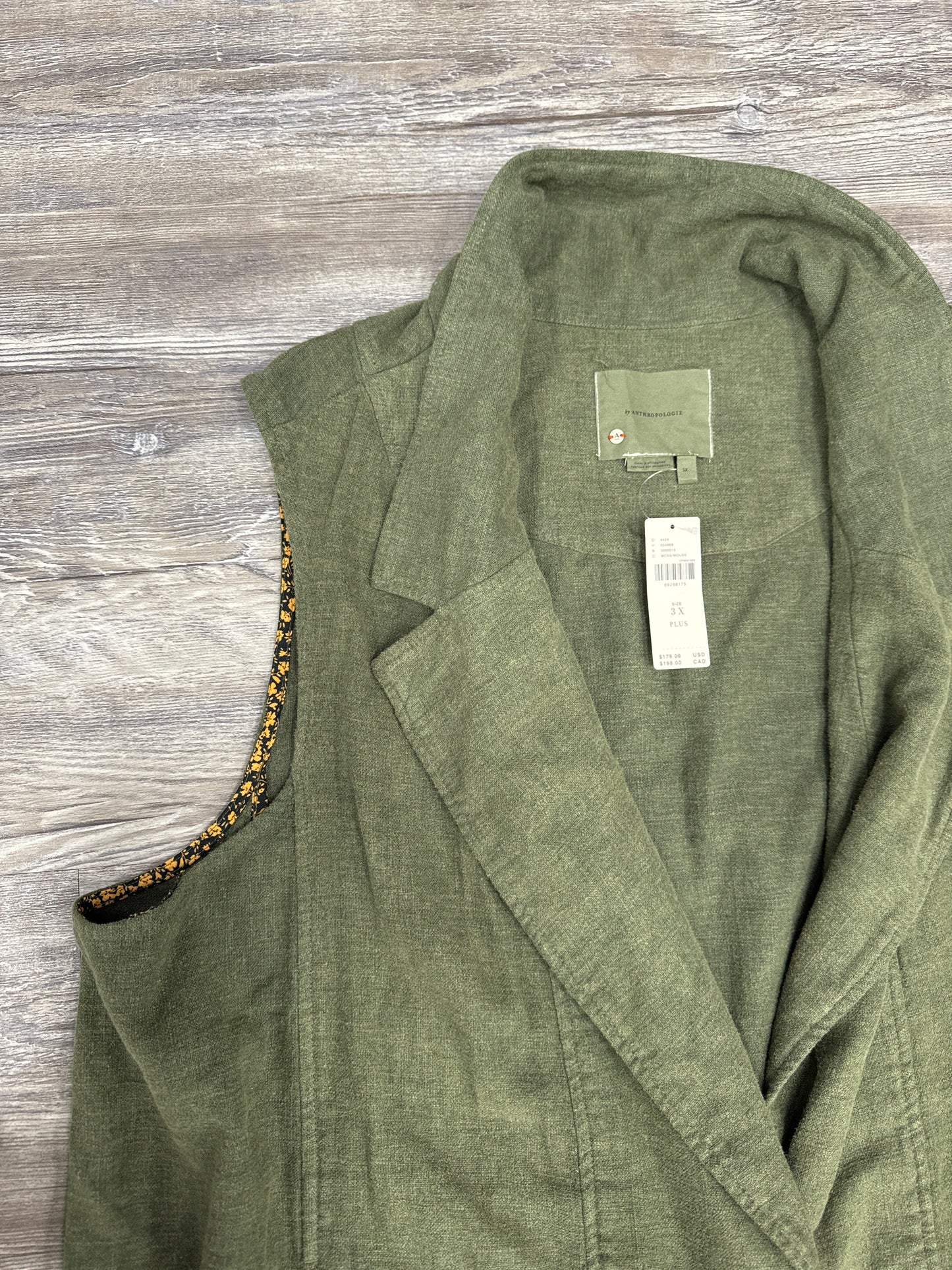 Vest Other By Anthropologie In Green, Size: 3x