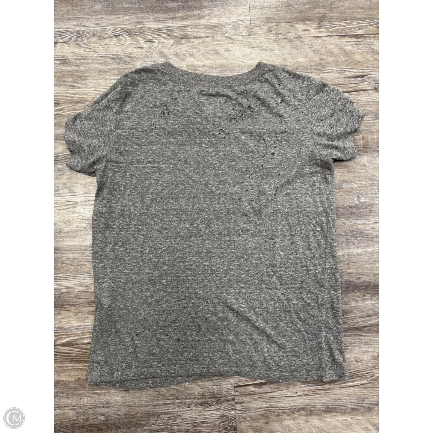 Top Short Sleeve Designer By Current/elliott In Grey, Size: S
