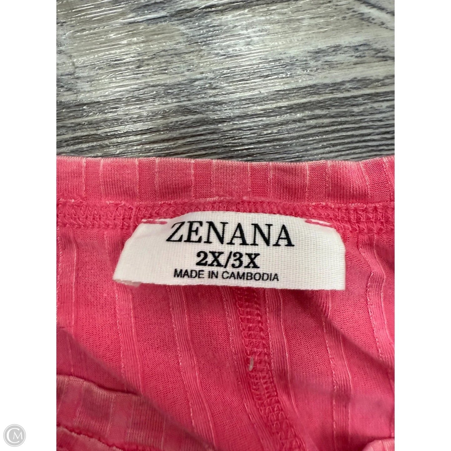 Top Long Sleeve By Zenana Outfitters In Pink, Size: 2x