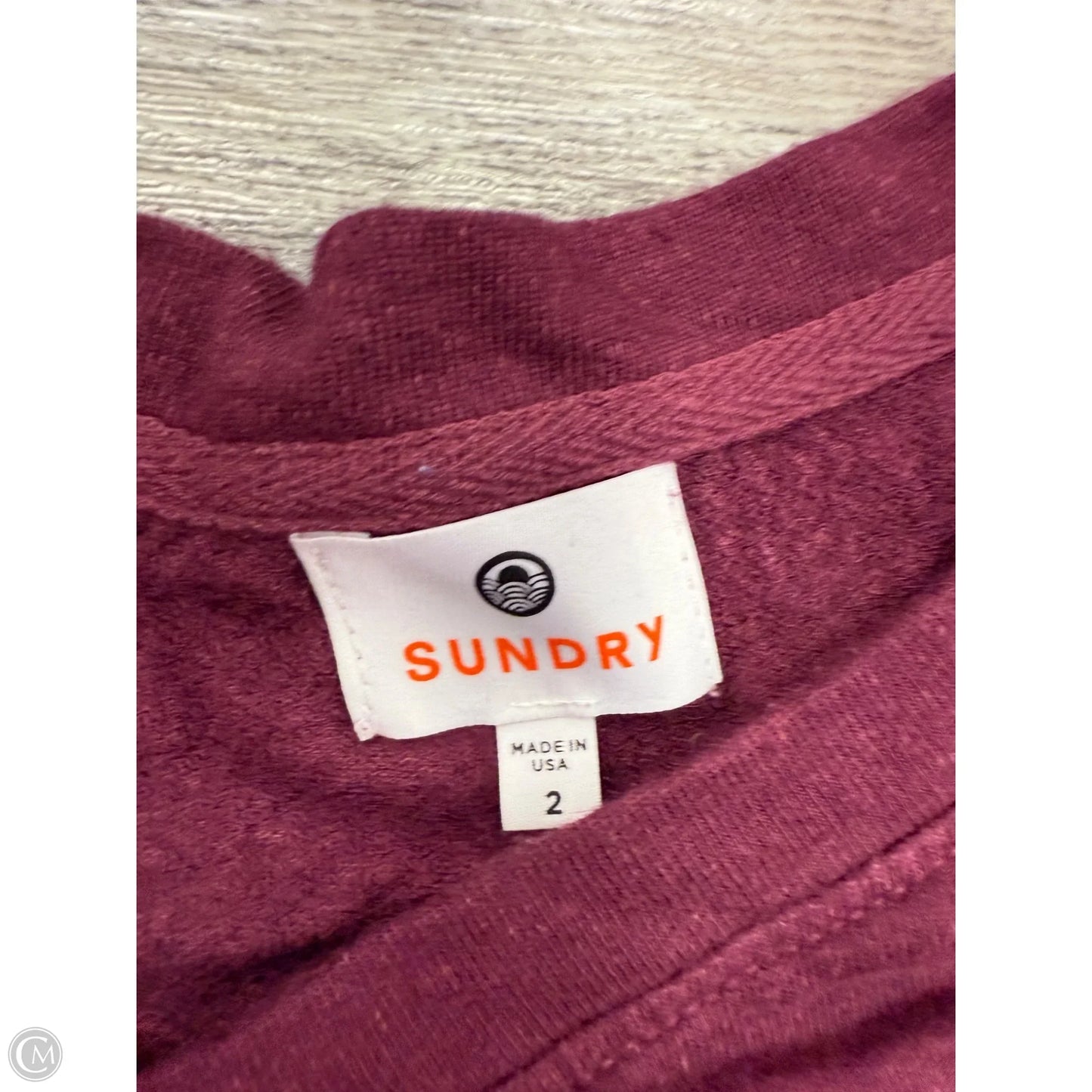 Sweatshirt Crewneck By Sundry In Maroon, Size: M