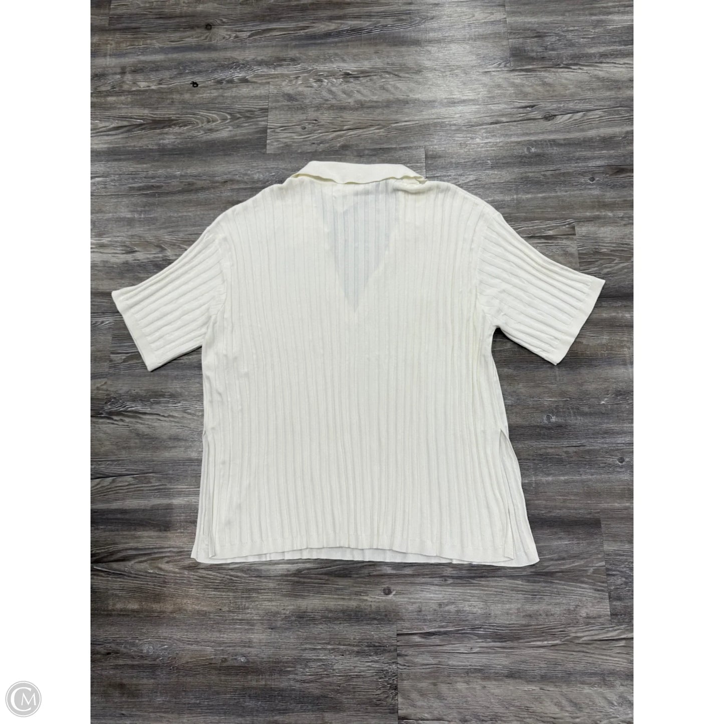 Top Short Sleeve By H&m In Cream, Size: Xxl