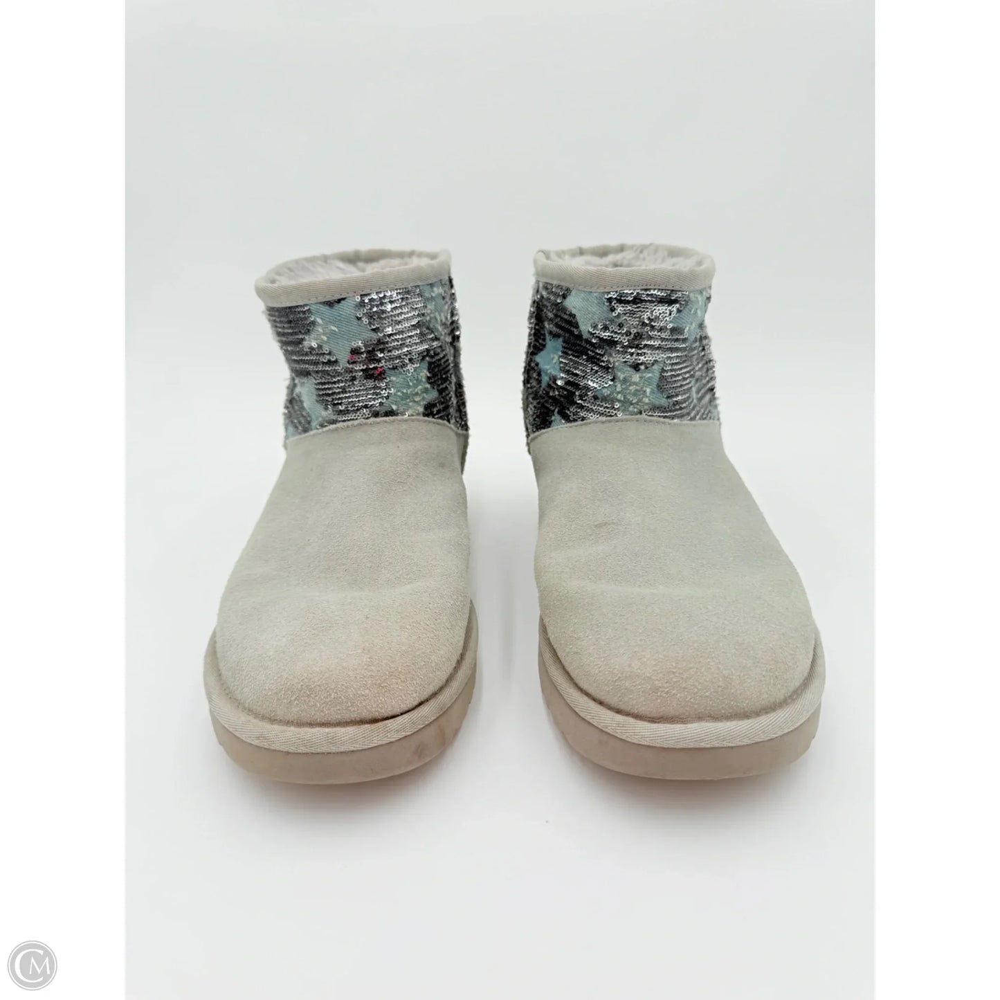 Boots Designer By Ugg In Grey, Size: 9