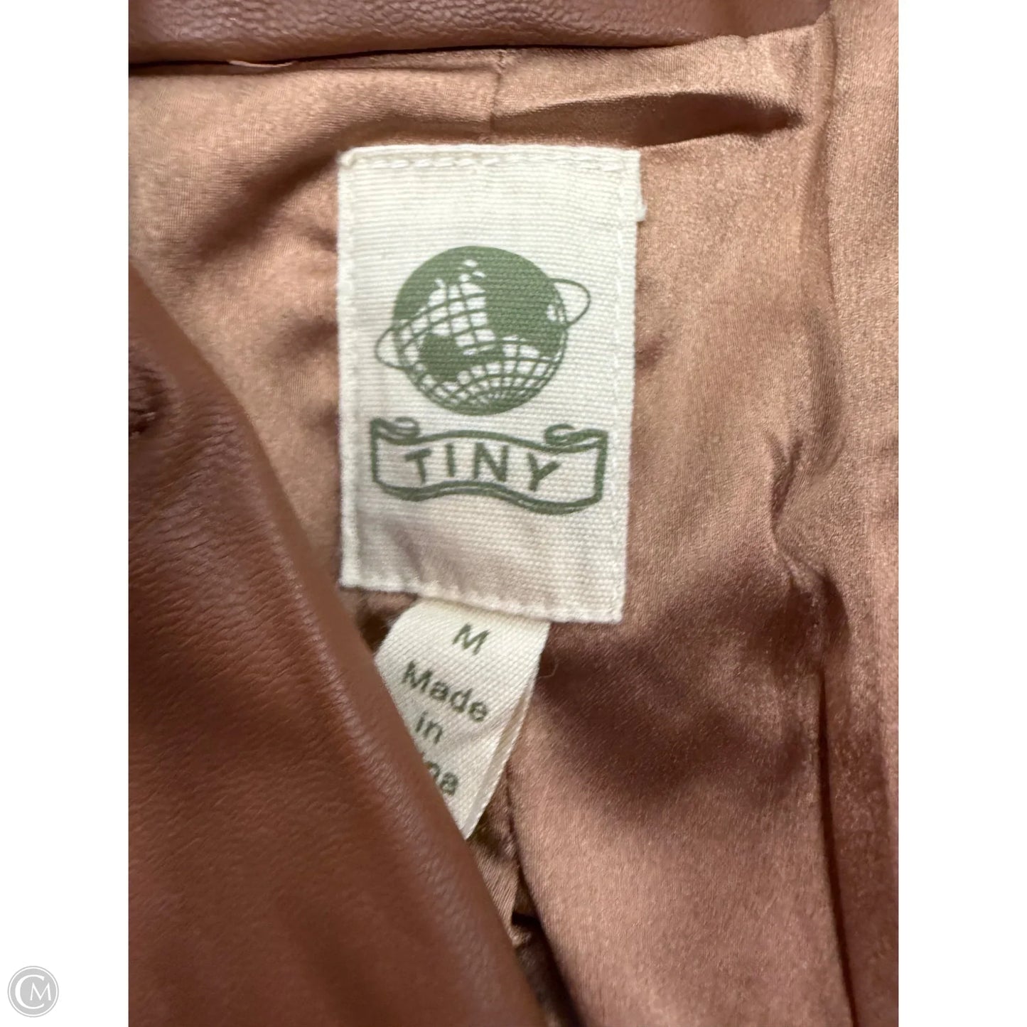 Jacket Moto By Tiny In Brown, Size: M