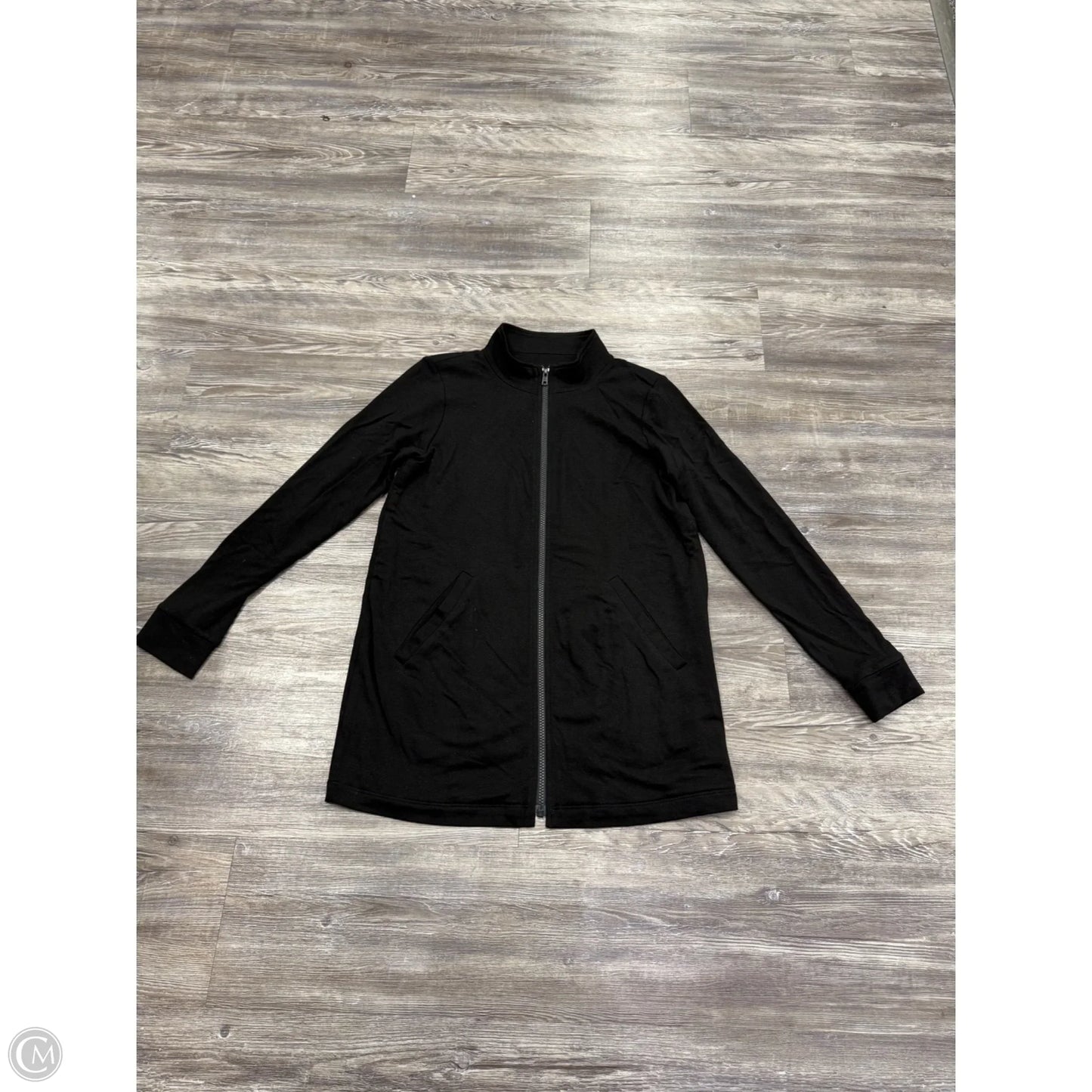 Sweatshirt Crewneck By Eileen Fisher In Black, Size: Xxs