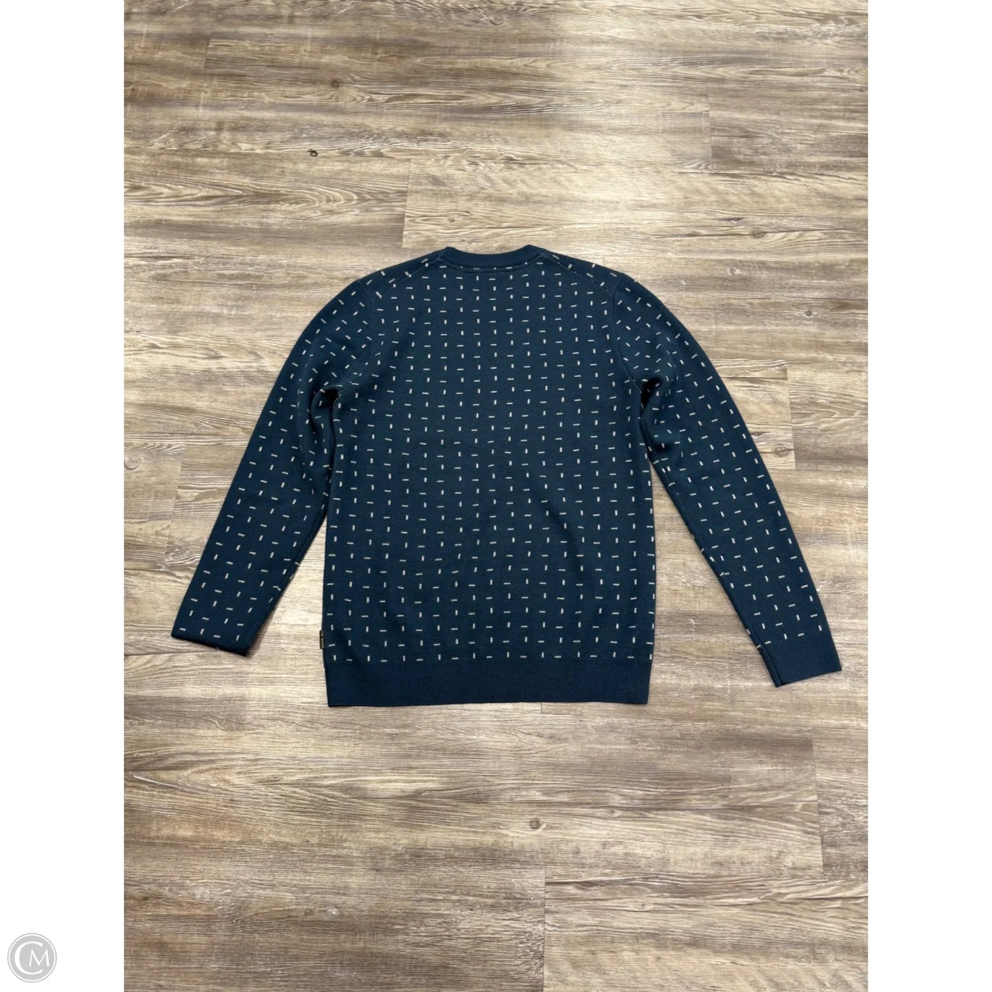 Sweater By Ted Baker In Blue & Cream, Size: L