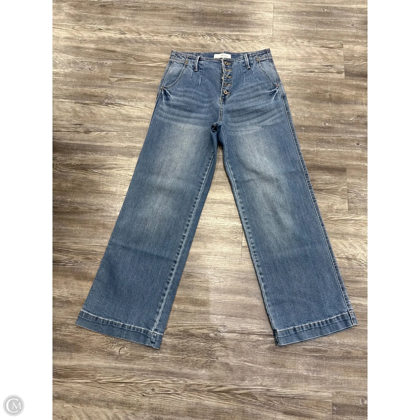 Jeans Wide Leg By Kancan In Blue Denim, Size: 6