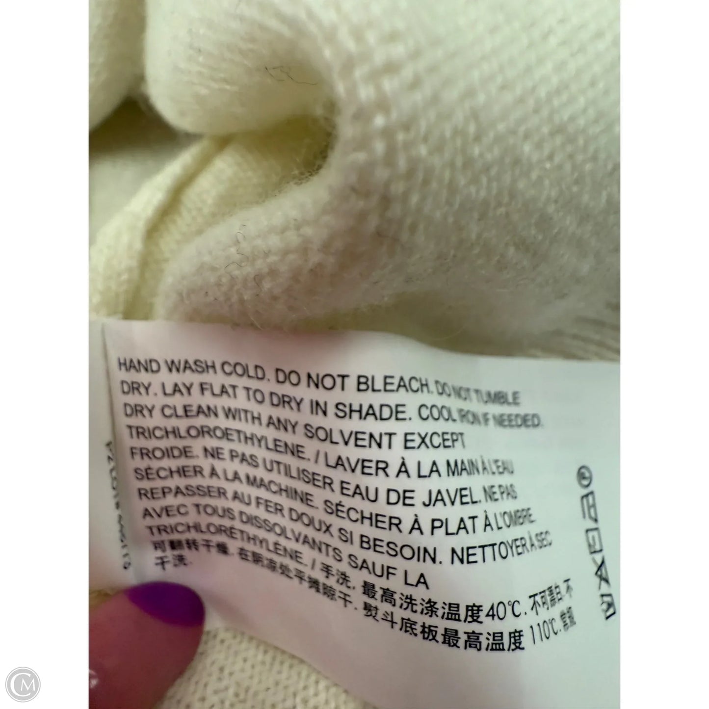 Sweater Cashmere By Theory In Cream, Size: Xs