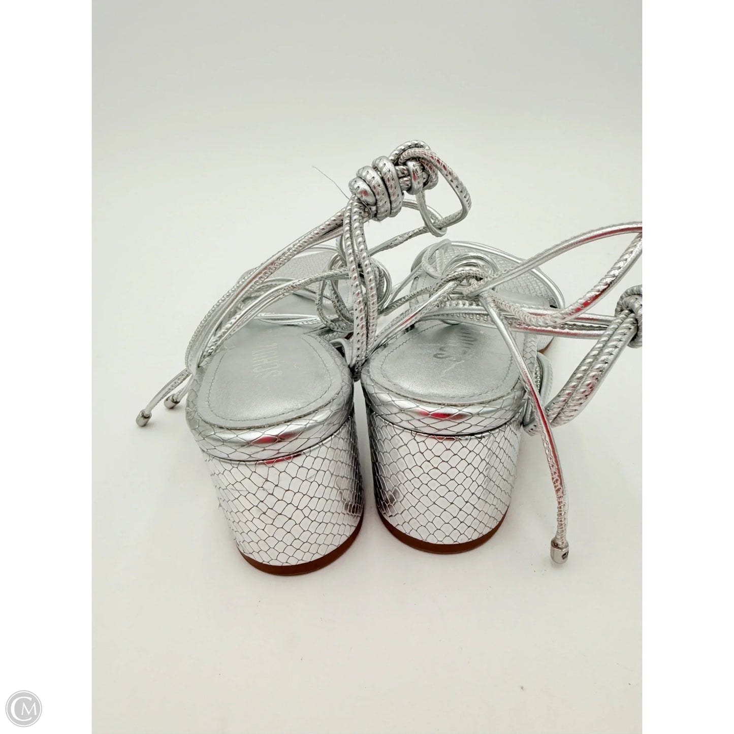 Sandals Heels Block By Schutz In Silver, Size: 8