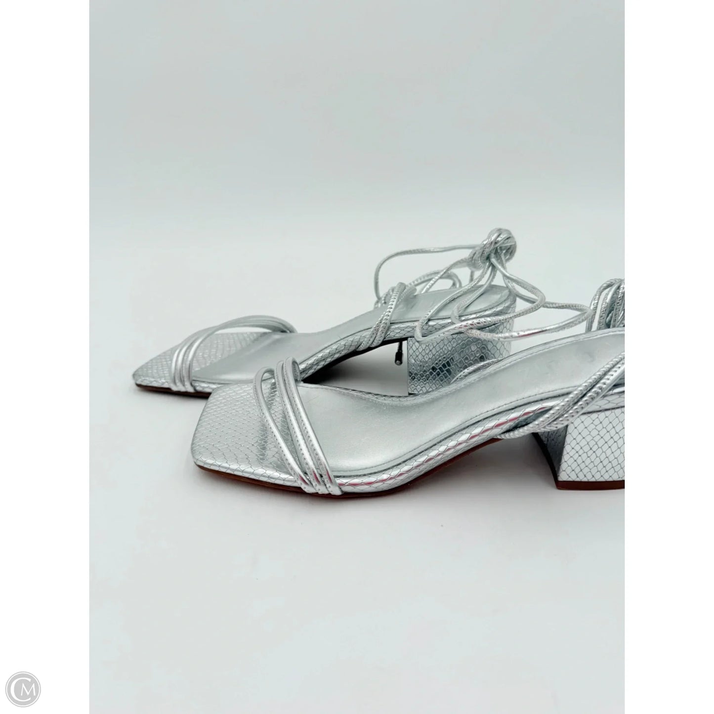Sandals Heels Block By Schutz In Silver, Size: 8