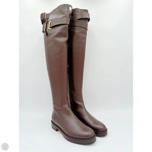 Boots Luxury Designer By Valentino-garavani In Brown, Size: 7.5
