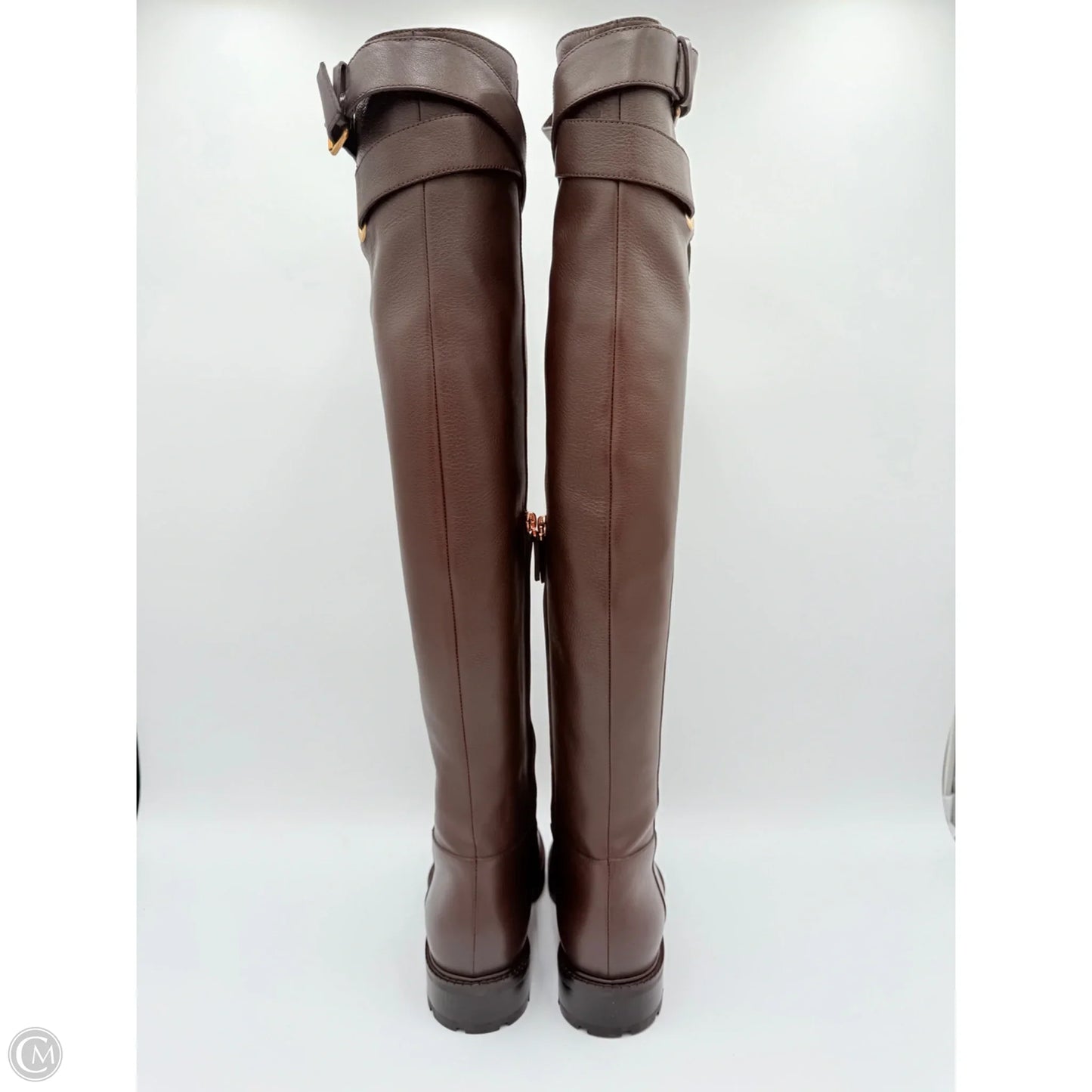 Boots Luxury Designer By Valentino-garavani In Brown, Size: 7.5