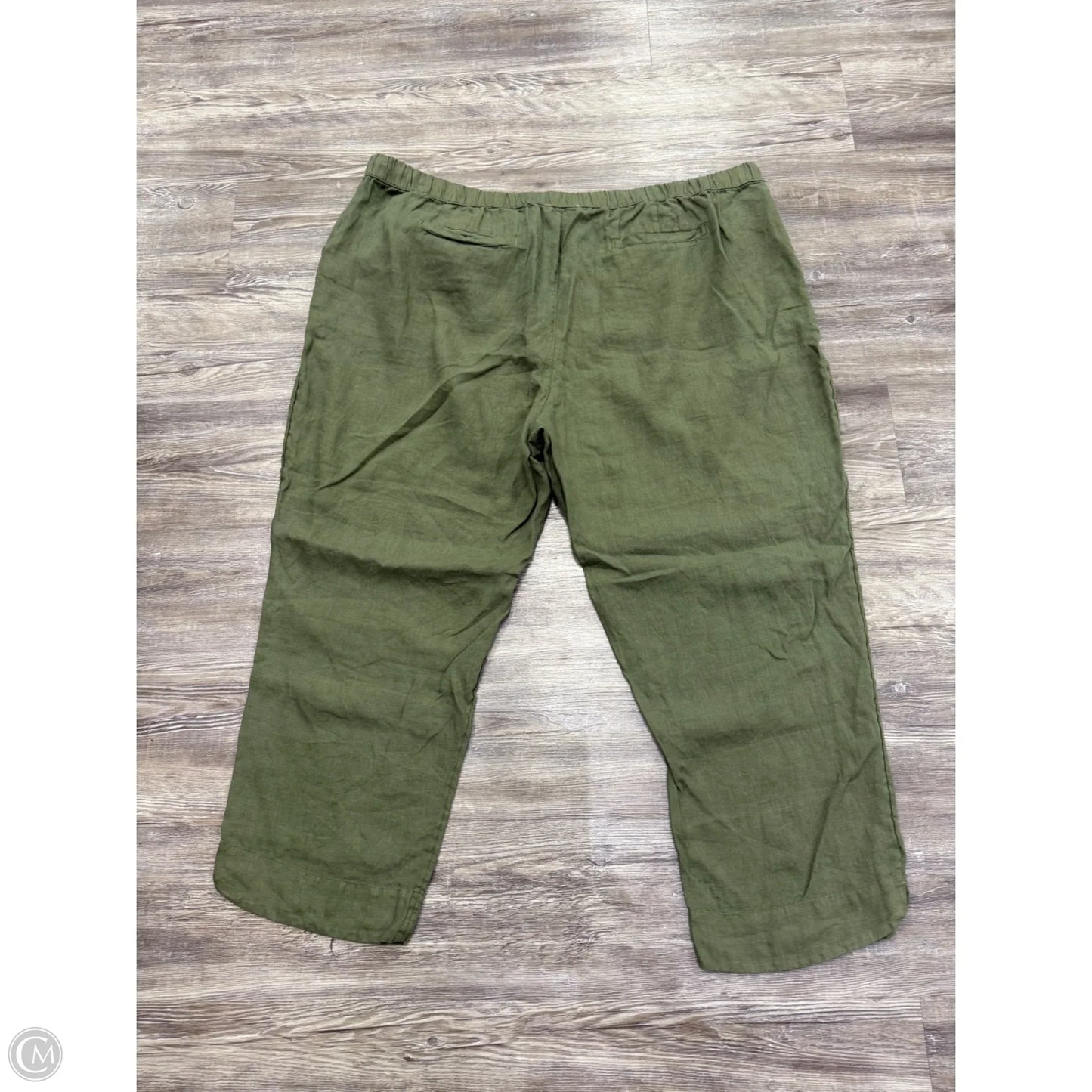 Pants Linen By Caslon In Green, Size: 3x