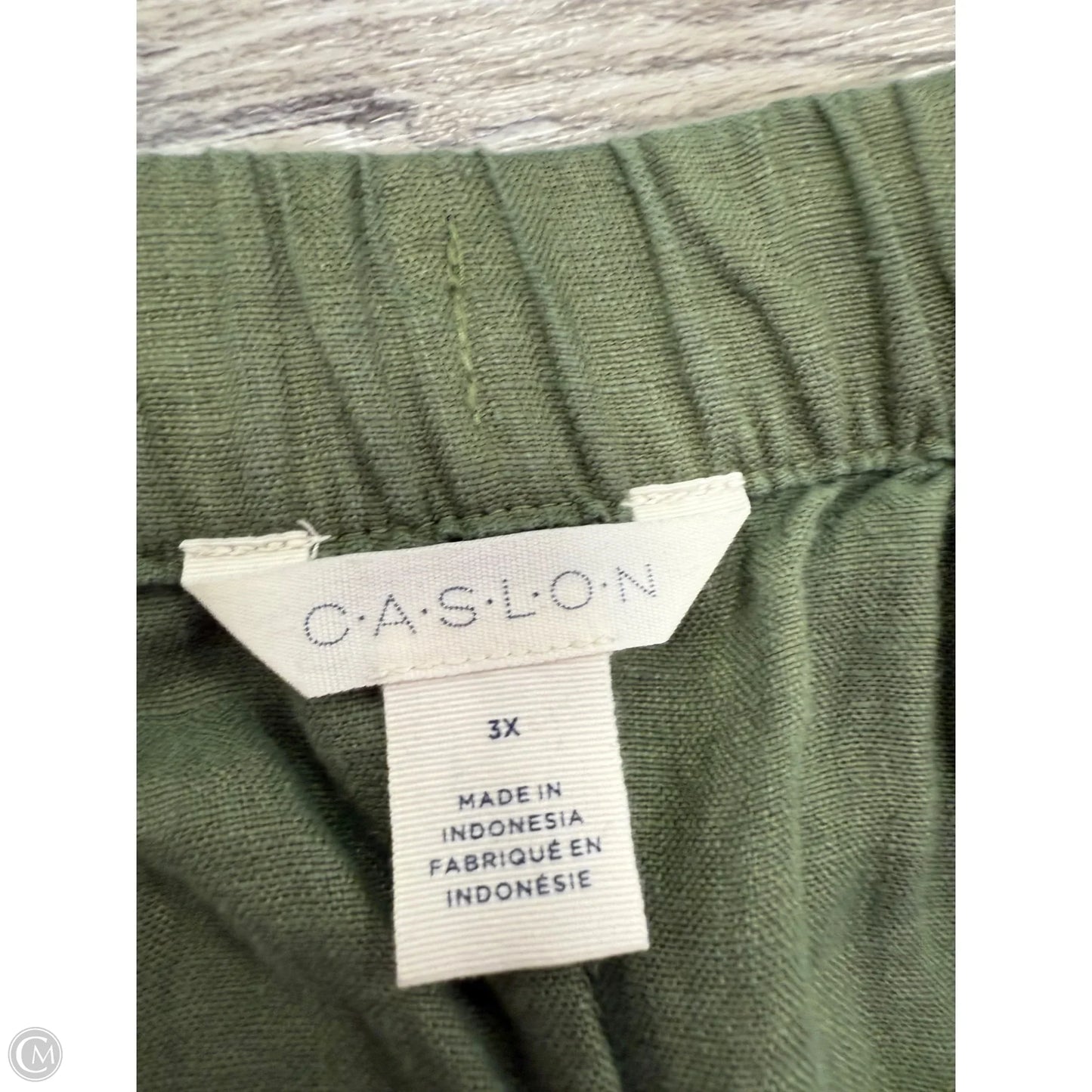 Pants Linen By Caslon In Green, Size: 3x