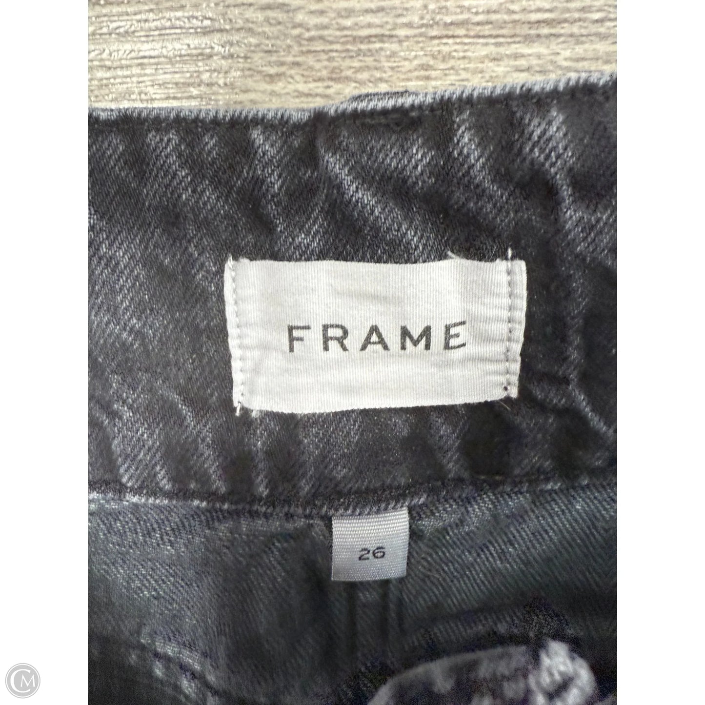 Jeans Flared By Frame In Black Denim, Size: 2