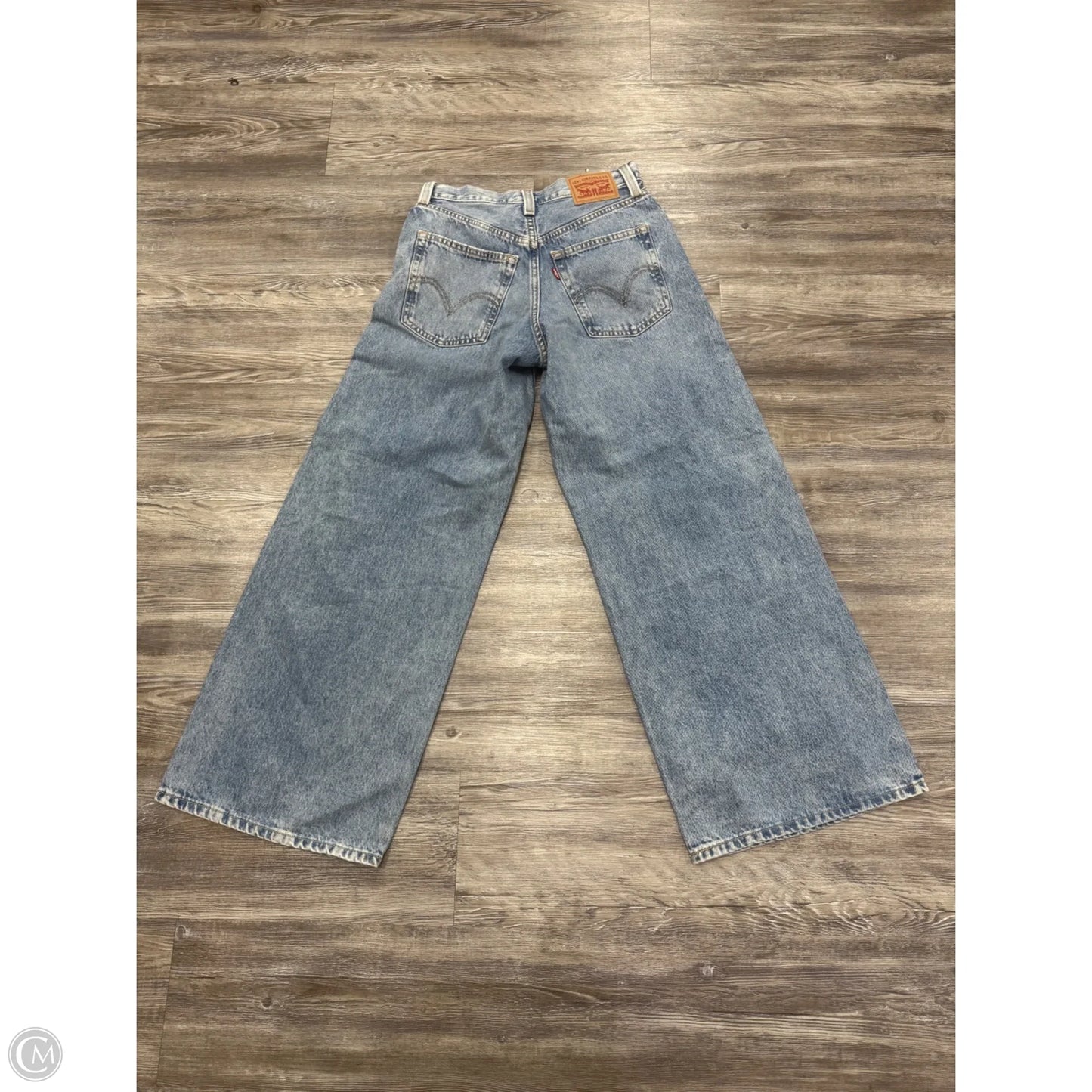 Jeans Wide Leg By Levis In Blue Denim, Size: 2