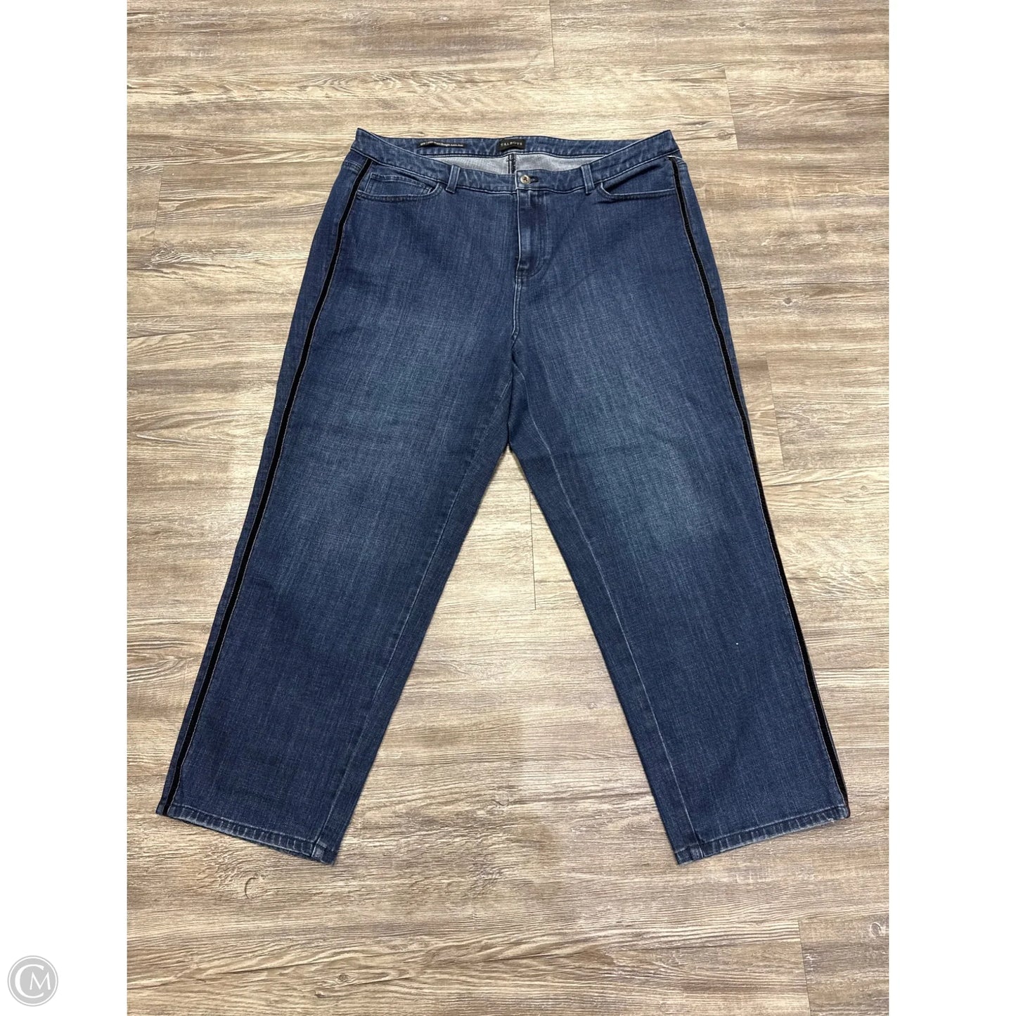 Jeans Straight By Talbots In Blue Denim, Size: 18