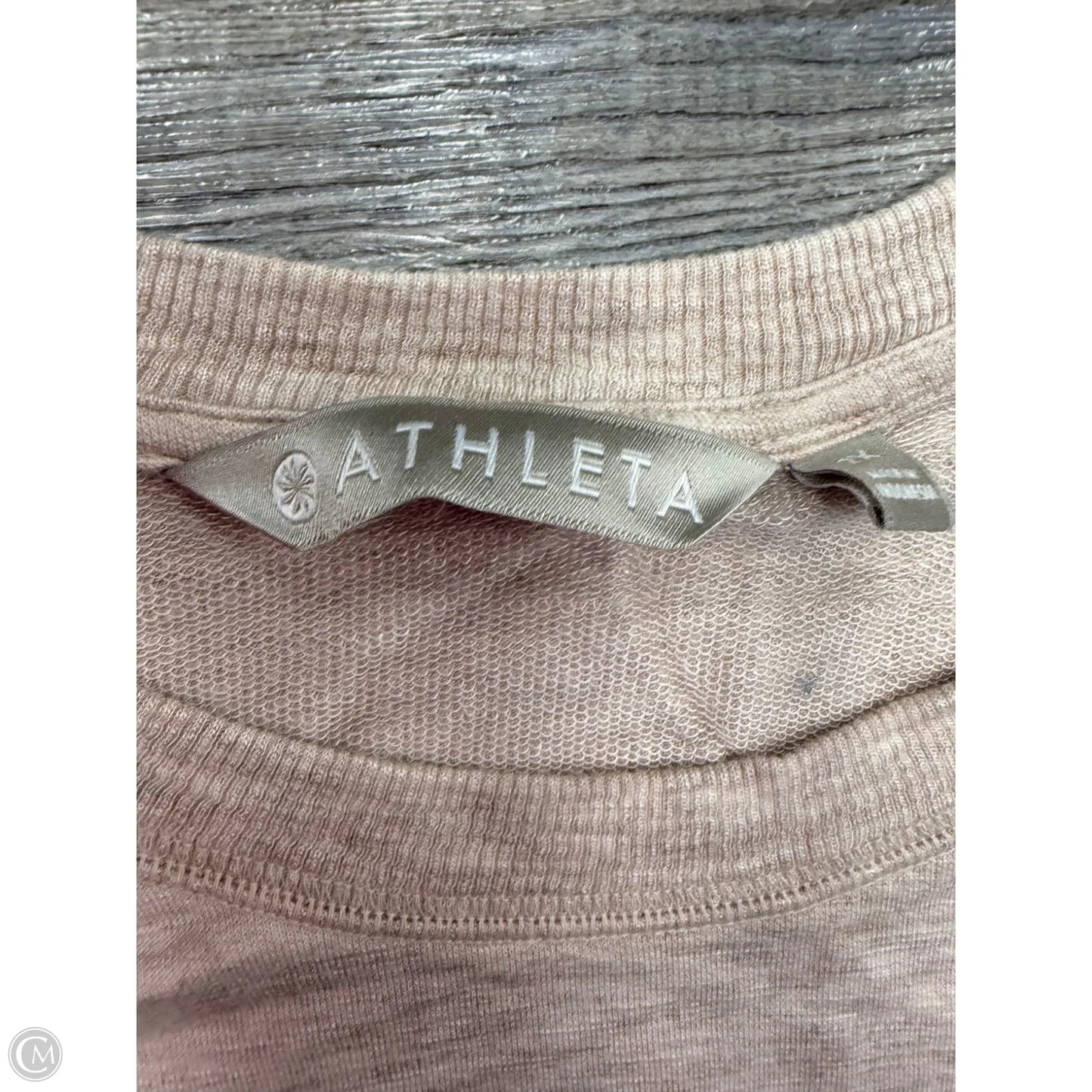 Athletic Top Long Sleeve Crewneck By Athleta In Tan, Size: 2x