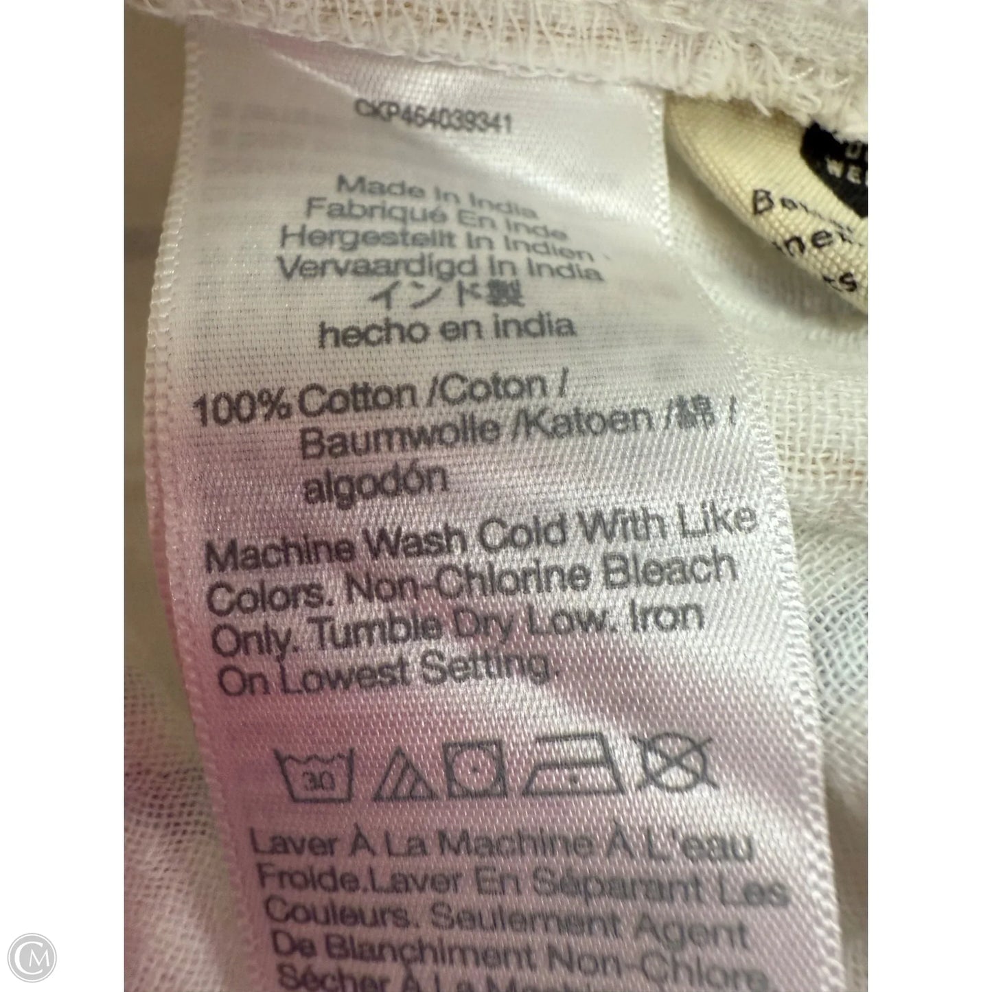 Top Short Sleeve By Madewell In Plaid Pattern, Size: 1x