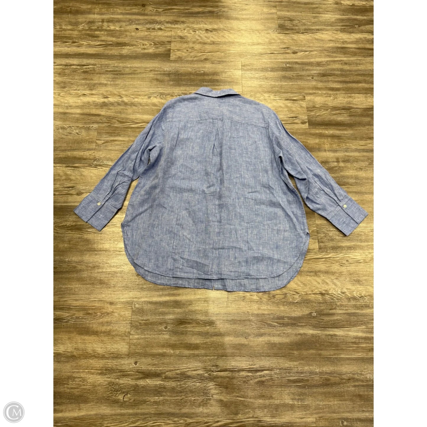 Top Long Sleeve By Talbots In Blue, Size: 2x