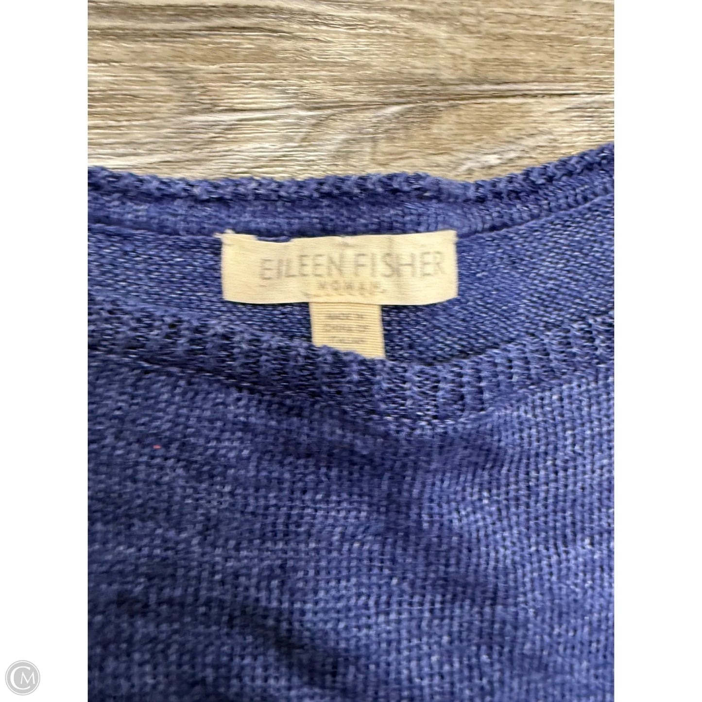 Top Short Sleeve By Eileen Fisher In Blue, Size: 1x