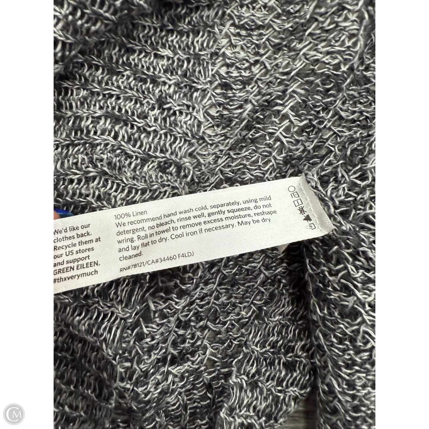 Sweater By Eileen Fisher In Black & Cream, Size: Xl