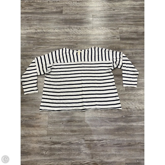 Sweater By Eileen Fisher In Blue & Cream, Size: 2x