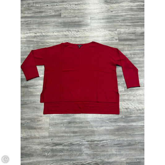 Sweater By Eileen Fisher In Red, Size: Xl