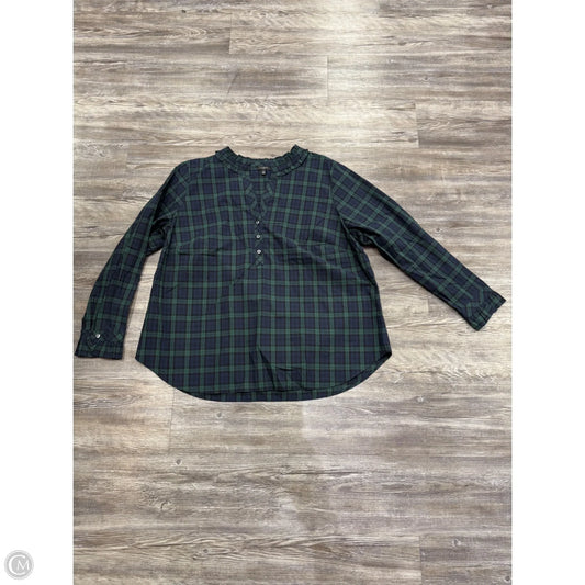 Top Long Sleeve By Talbots In Blue & Green, Size: 2x