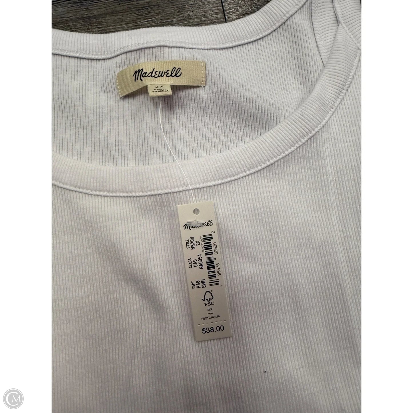 Top Sleeveless Basic By Madewell In White, Size: 2x