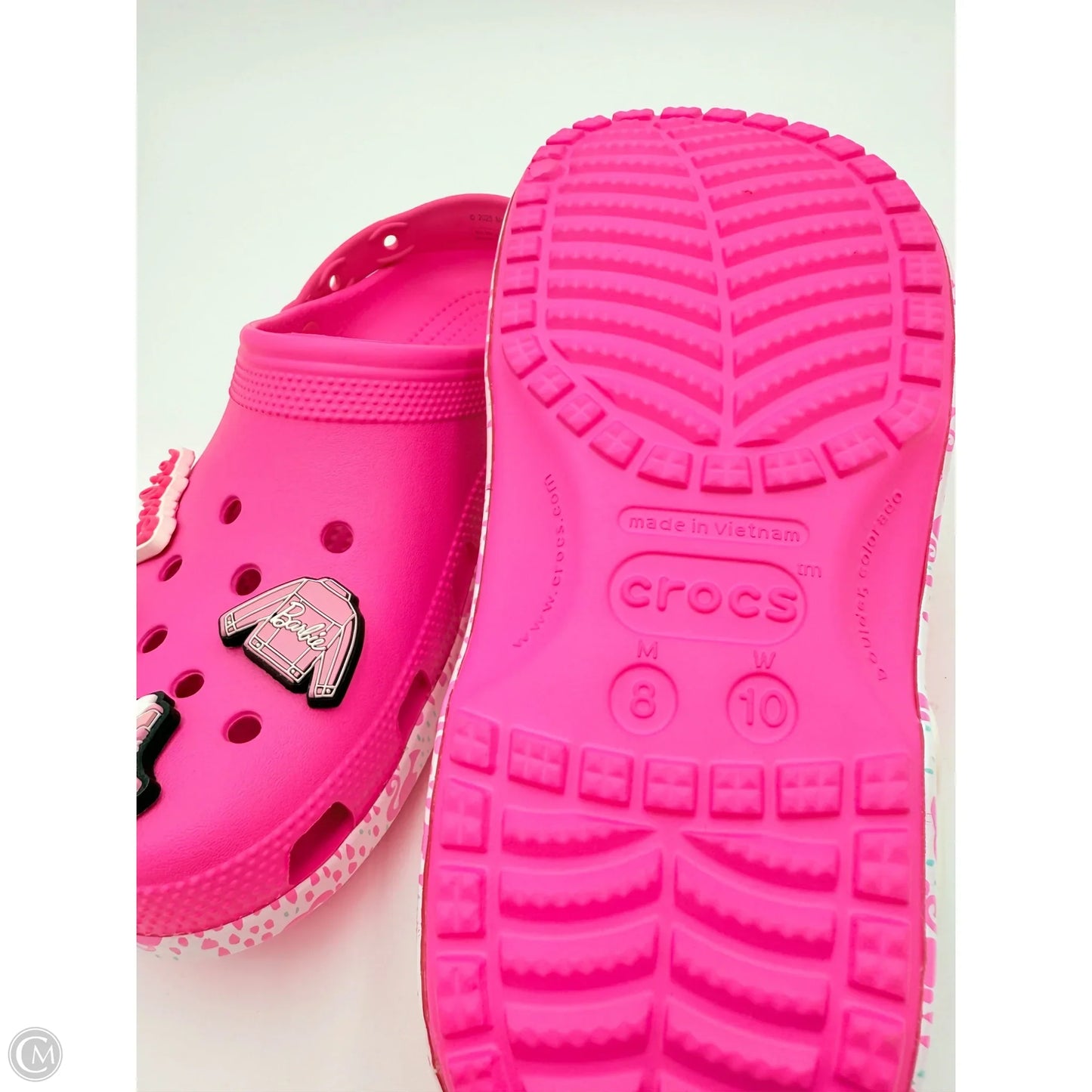 Shoes Flats By Crocs In Pink, Size: 10