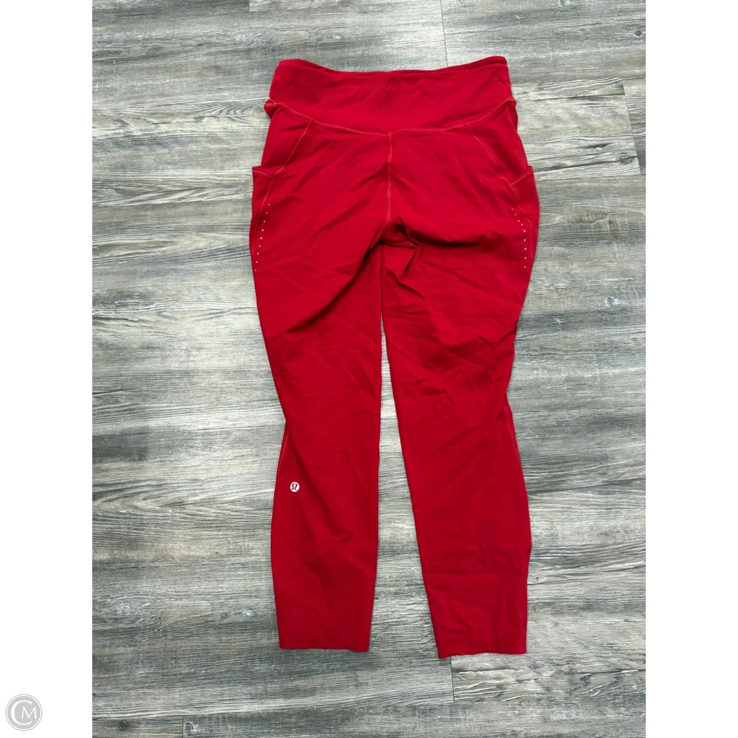 Athletic Leggings By Lululemon In Red, Size: 12