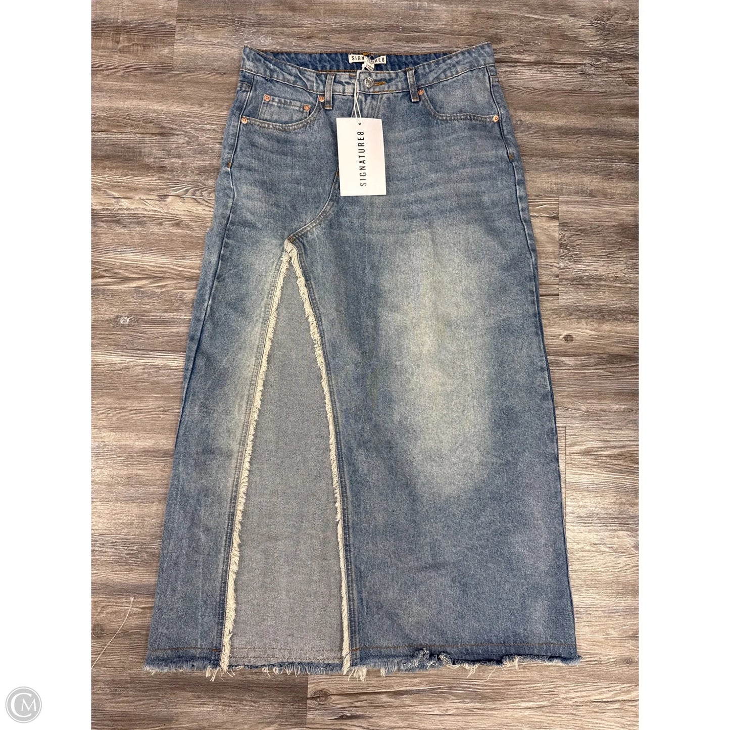Skirt Maxi By Clothes Mentor In Blue Denim, Size: M