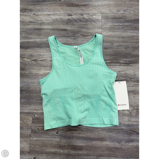 Athletic Top Short Sleeve By Lululemon In Green, Size: 10