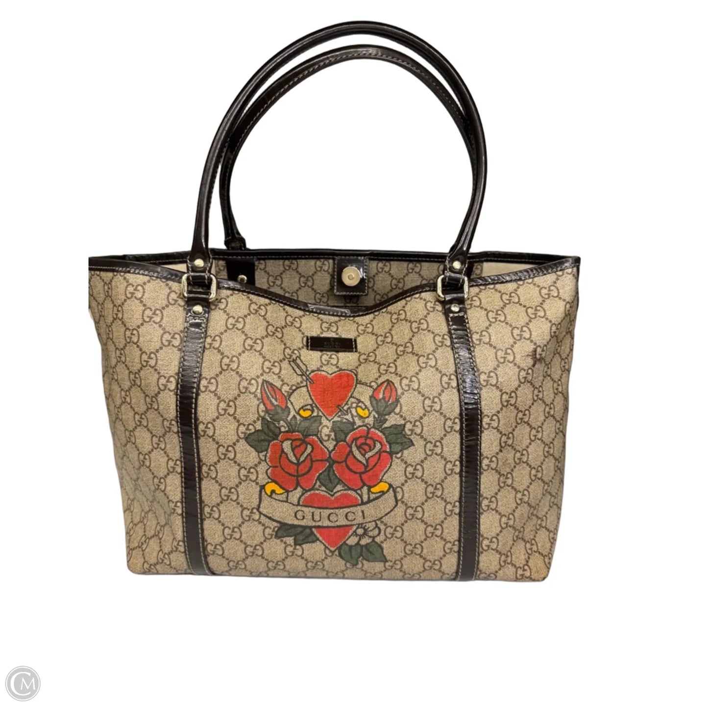 Tote Luxury Designer By Gucci, Size: Medium
