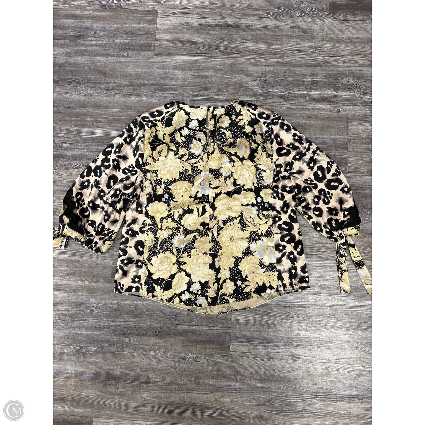 Top Long Sleeve By Rebecca Taylor In Animal Print, Size: L